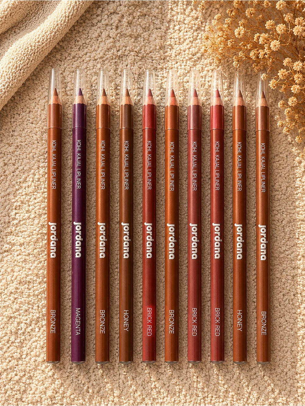Jordana Lip Liner Pencil — Assorted Red & Pink Shades